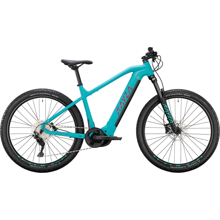 KAYZA "Hydric 6" E-Bike MTB Hardtail 27,5 Zoll teal green matt/red