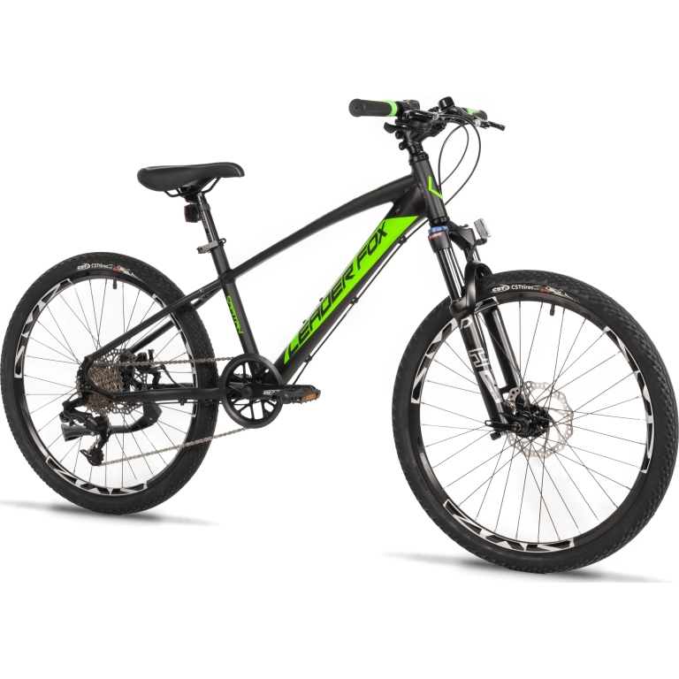 Leader Fox "Capitan Boy" Kinder-/Jugendfahrrad 24 Zoll black-green