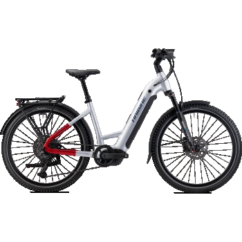 Haibike "Trekking 7 Low" E-Bike 27,5 Zoll soft grey/red/blue