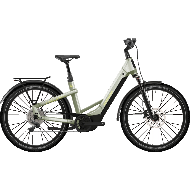 Winora "Yakun X10 Low" E-Bike 27,5 Zoll ivory-green gloss