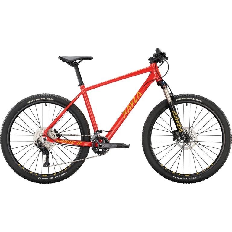 KAYZA "Spodic 8" MTB Hardtail 27,5 Zoll rosso-red-yellow