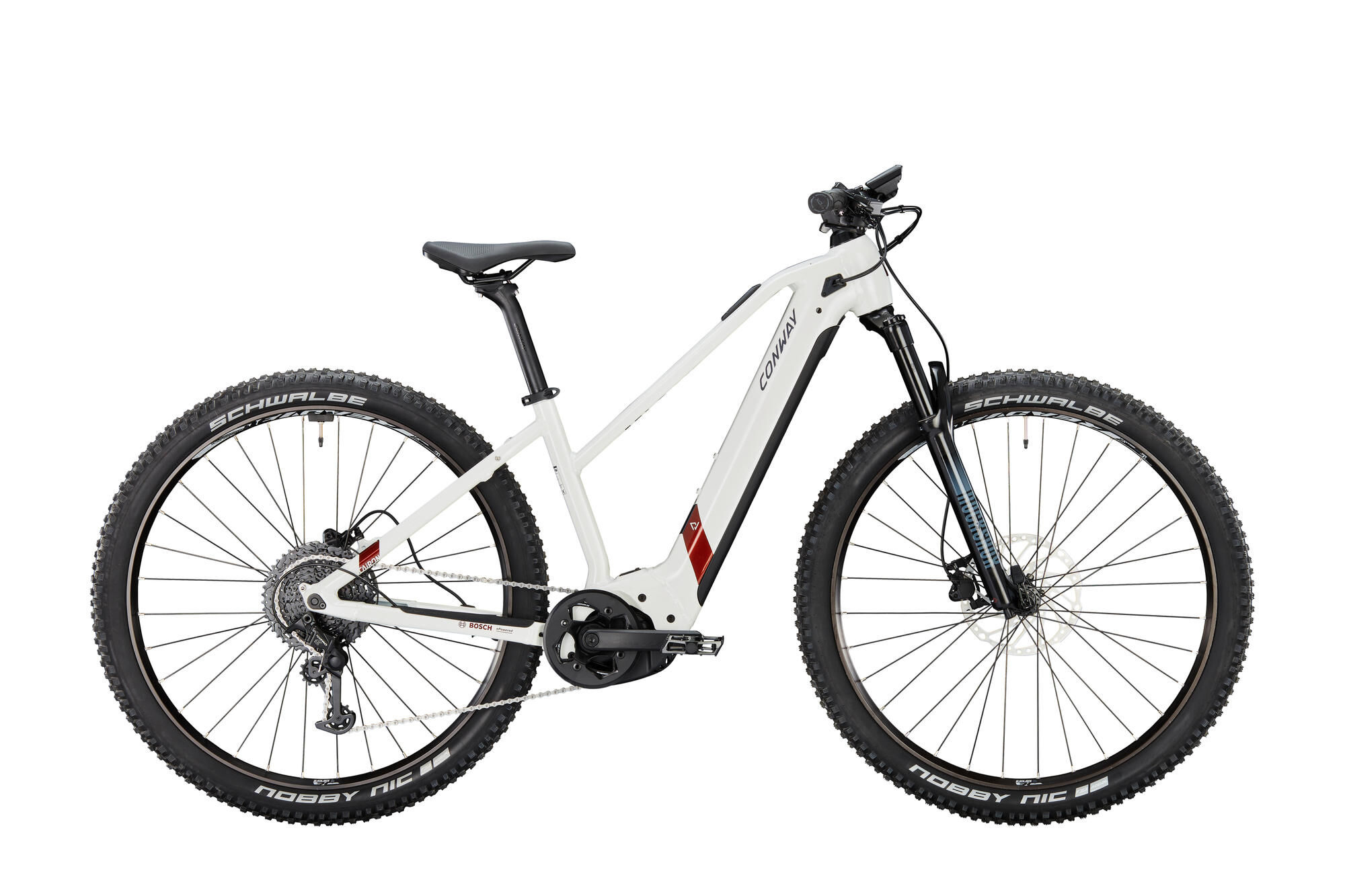 CONWAY Elektro-MTB Hardtail "Cairon S 8.0" E-Bike, 750Wh, 29 Zoll, pearl-white-red