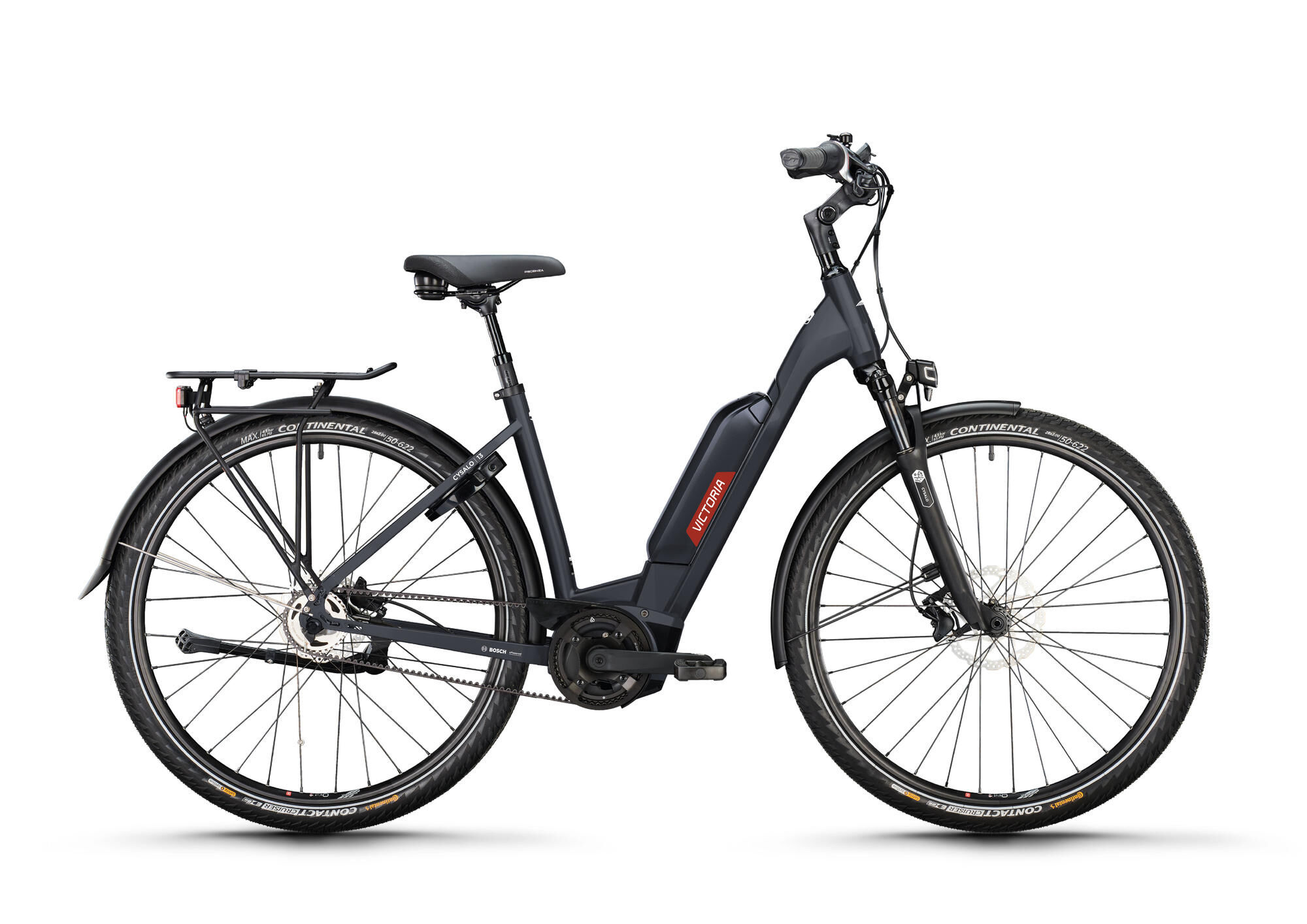 Victoria "Cysalo 13" Low E-Bike Trekking, 545Wh, 28 Zoll, bat black