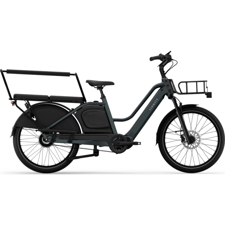 Tenways "Longtail Duo E-Bike" Lastenrad, 720Wh, 24 Zoll, darkblack