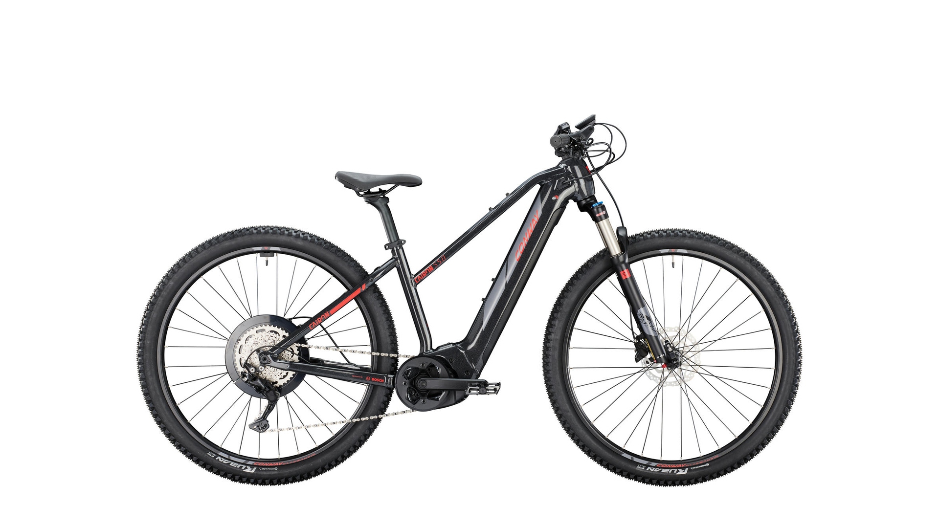 CONWAY Elektro-MTB Hardtail "Cairon S5.0" E-Bike, 750Wh, 29 Zoll, black-red-metallic