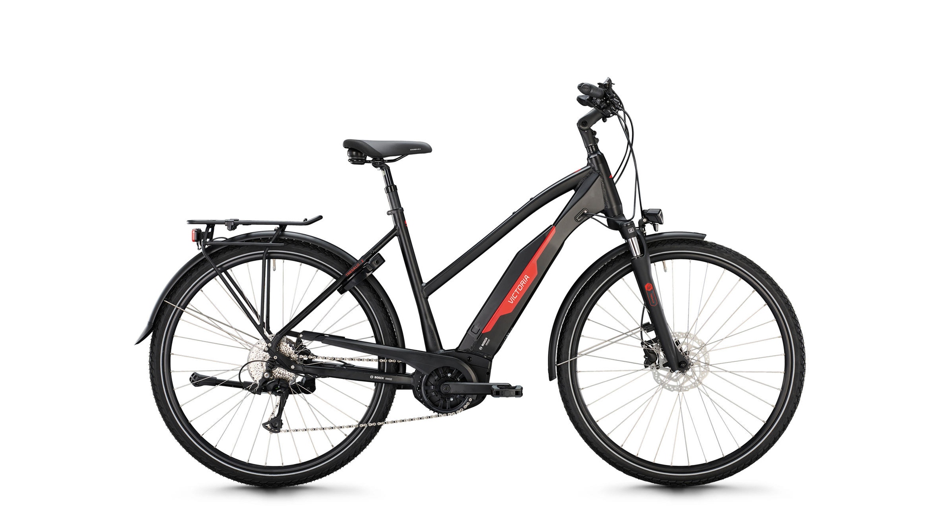 Victoria Elektro-Trekkingrad "TRESALO 2" Low E-Bike, 500 Wh, 28 Zoll, deep-black-matt
