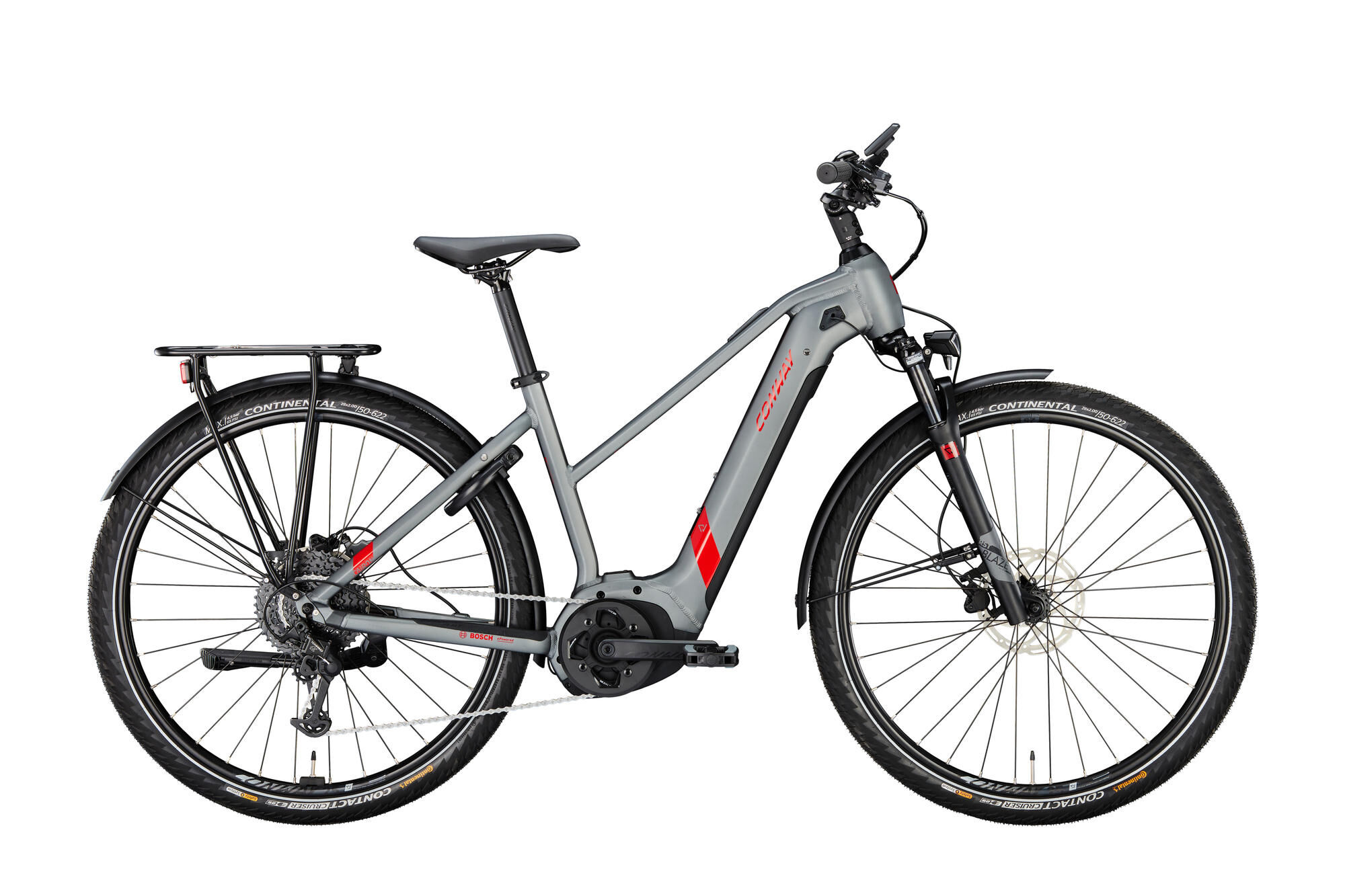 CONWAY Elektro-Trekkingrad "Cairon T 2.0 625" E-Bike, 625Wh, 28 Zoll, shadowgrey-red metallic