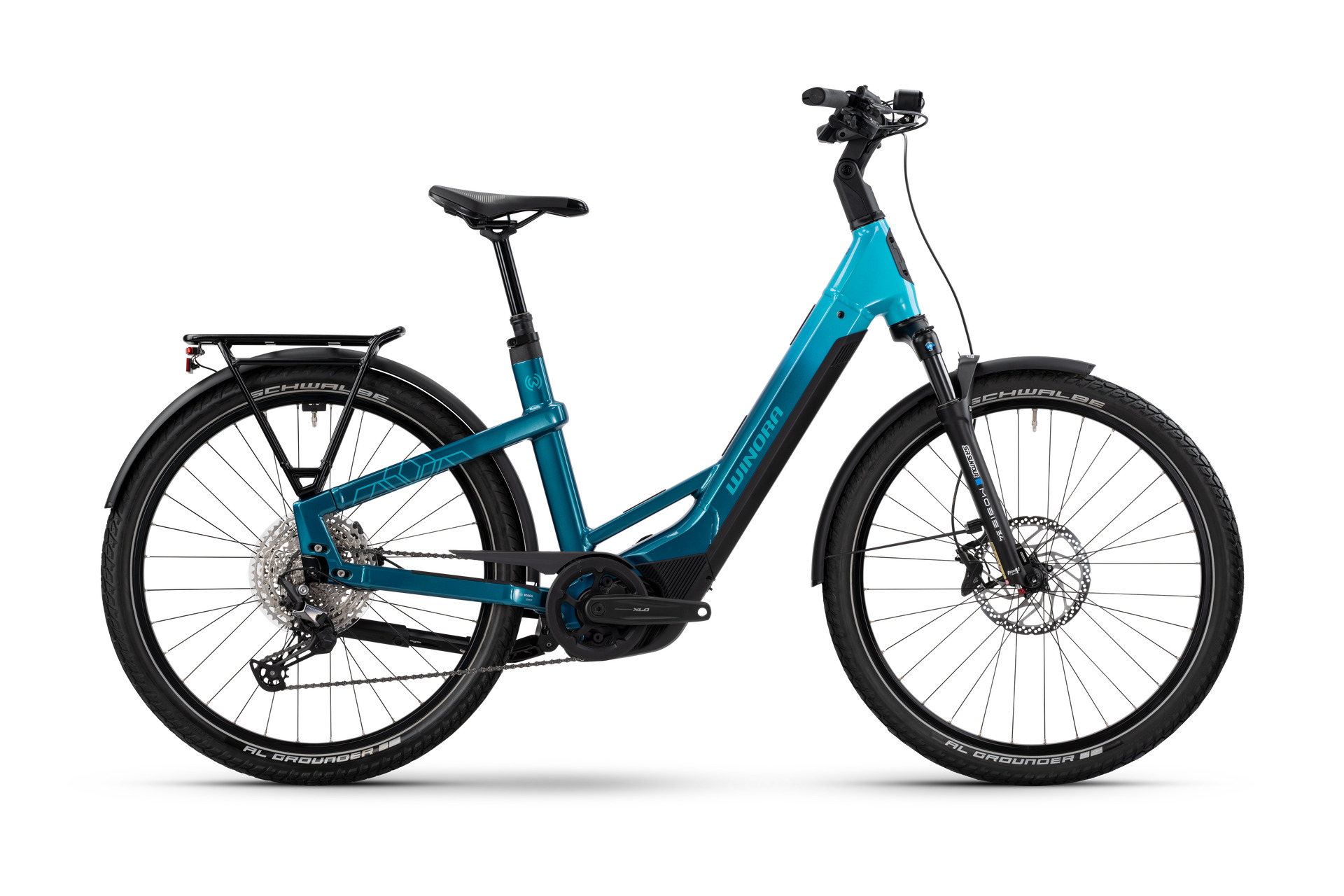 Winora "Yakun X12 Low" E-Bike, 800Wh, 27,5 Zoll, blue monday/aqua-gloss