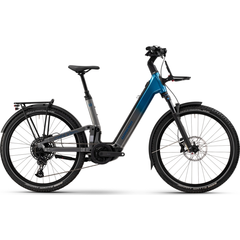 Winora "Sinus FS X12" E-Bike, 800Wh, 27,5 Zoll, platinum/blue