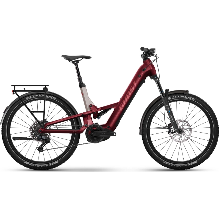 GHOST "E-ASX Universal LOW EQ MIMIC" E-Bike, 800Wh, 27,5 Zoll, red-coffee