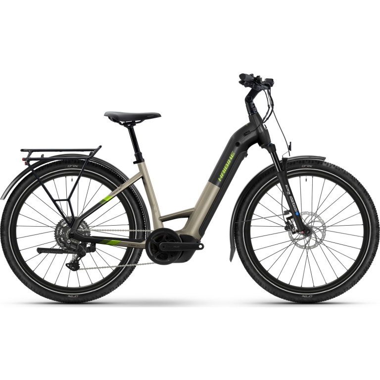 Haibike "Trekking 4 Low" E-Bike, 600Wh, 27,5 Zoll, sand-black-lime