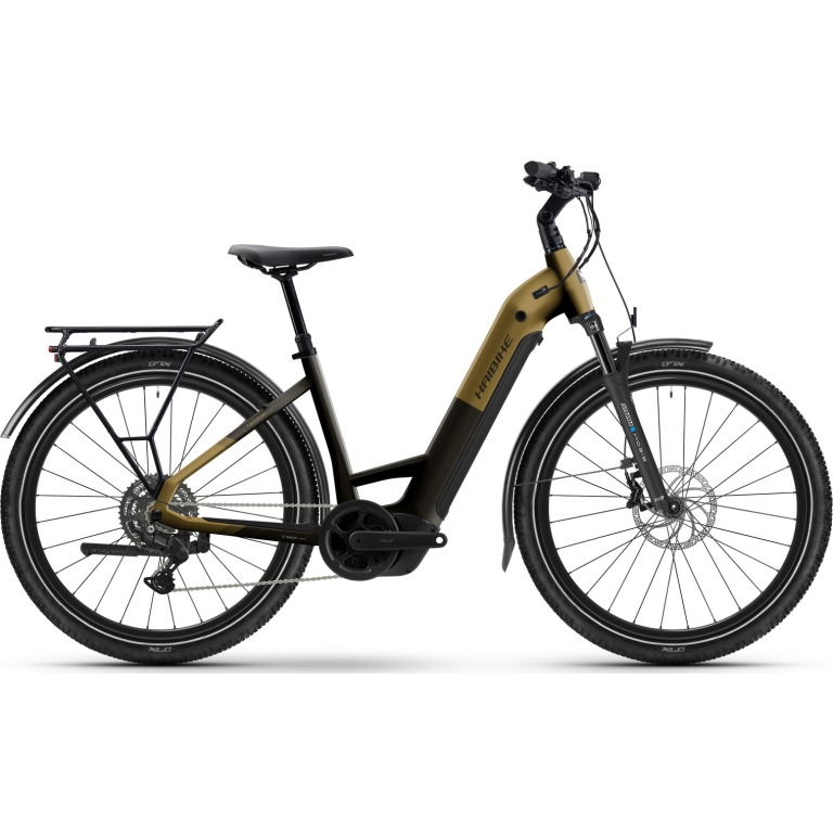 Haibike "Trekking 7.5 Low" E-Bike, 800Wh, 27,5 Zoll, black-gold