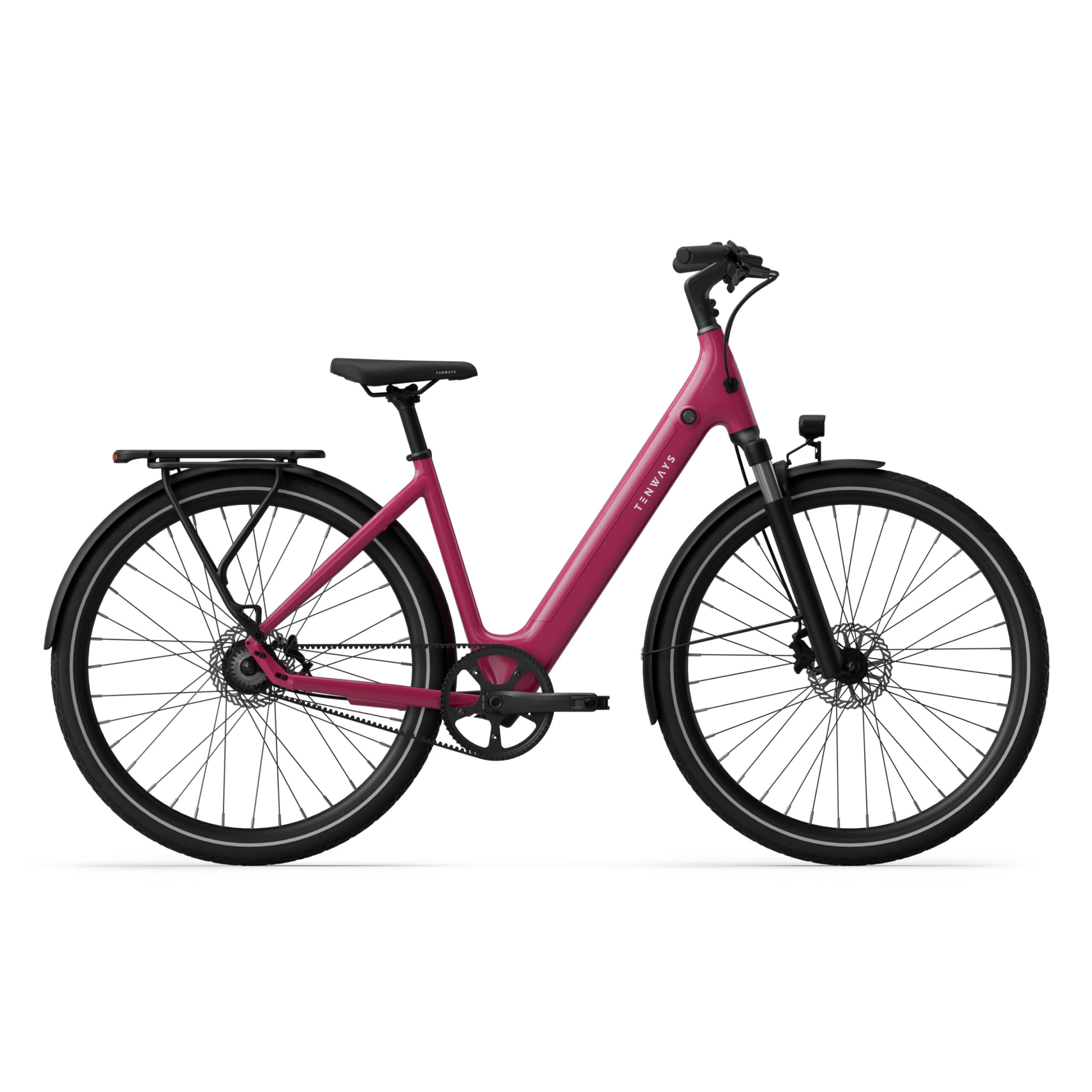 Tenways "CGO800S" Cityrad E-Bike, 460Wh, 28 Zoll, wildberry