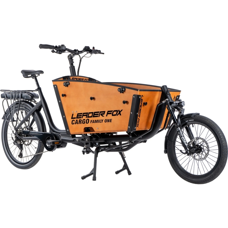 Leader Fox "CARGO-E Family ONE", E-Bike Lastenrad 720Wh, schwarz
