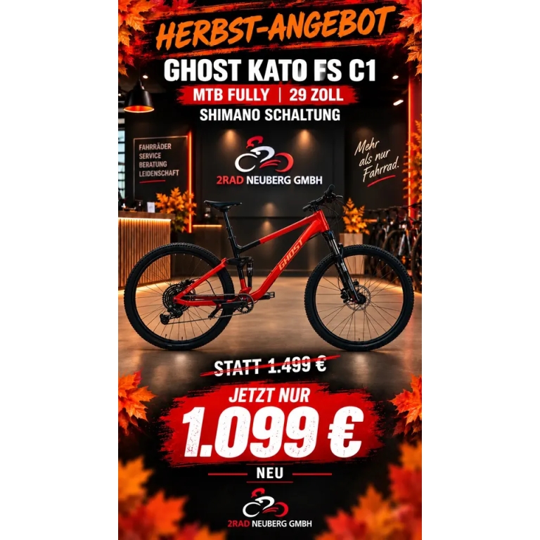 GHOST KATO FS - C1 MTB FULLY 29 Zoll HERBST-SALE STATT 1499€
