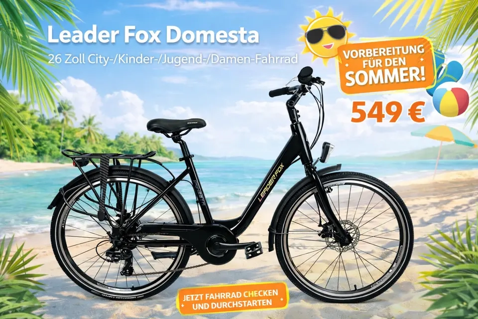 Leader Fox Domesta 26 Zoll City-Kinder-Jugend-Damen-Fahrrad
