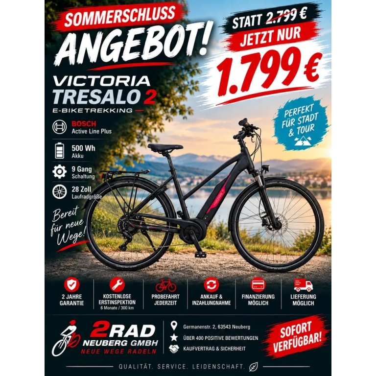 VICTORIA Tresalo 2 E-Bike Trekking 9 Gang 500Wh 28" Statt 2799€