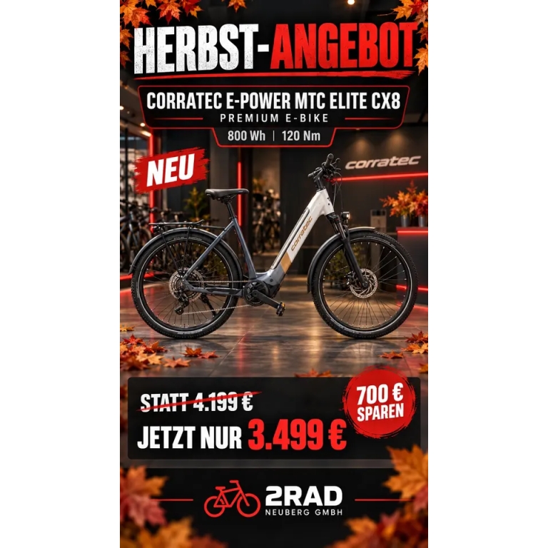 Corratec E-Power MTC Elite CX8 E-Bike 800Wh 120Nm Statt 4199€
