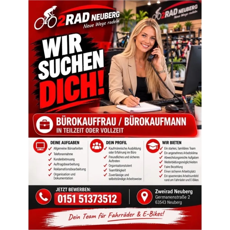 BÜROKAUFFRAU / BÜROKAUFMANN Teilzeit
